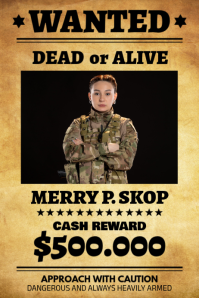 Black Vintage Wanted Poster Poster Póster template