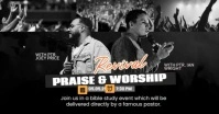Black Vintage Worship Night Facebook Shared Image template
