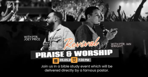 Black Vintage Worship Night Facebook Shared Image template