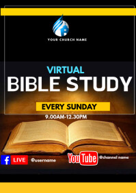 Black Virtual Bible Study A4 template