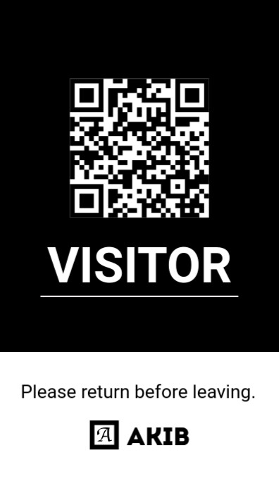 Visitor Card Scanning Plantilla de Black Visitor Scan Business Card | PosterMyWall