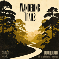 Black Wandering Trails Album Cover template