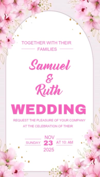 Black Wedding Invitation Instagram Story template