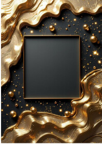 Black Wedding Notification  A3 template