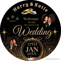Black Welcome To Our Wedding Instagram Post template