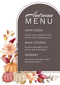 Autumn Menu A6 Template | PosterMyWall
