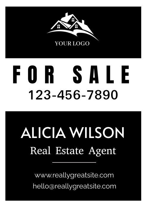 black white real estate agent template PosterMyWall black white real estate agent template PosterMyWall