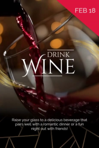 Black Wine Tasting Event Poster Video template