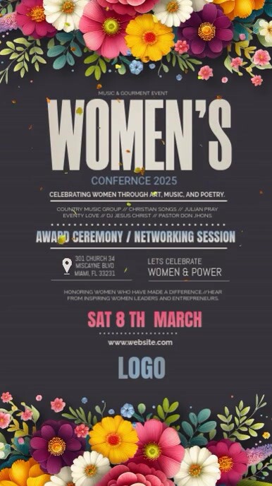 Black Women's Day Confernce Instagram Story template