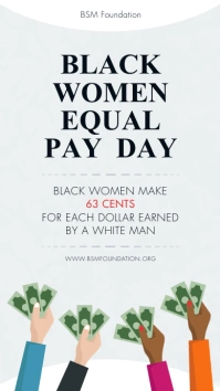 Black women equal pay day story template
