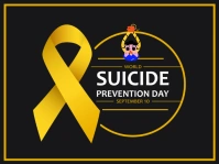 Black  World Suicide Prevention Day  Banner Yard Sign Gartenschild template