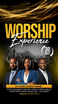 Black  Worship Experience  Instagram Story Video Instagram-verhaal template