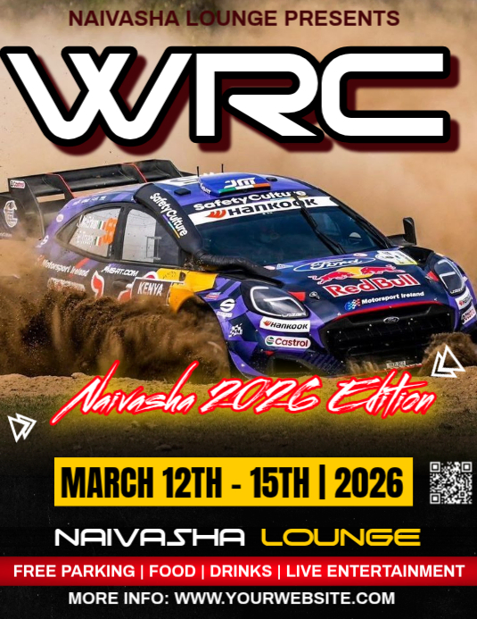 Black Wrc Safari Rally Flyer (us Letter) Template | PosterMyWall
