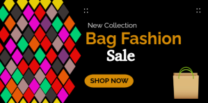 黑色 Black Yellow Bold Bag Fashion Sale Banner Eventbrite-banner Template