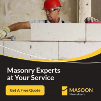 Black Yellow White Professional Modern Construction Service - Masonry Business  Instagram Post template