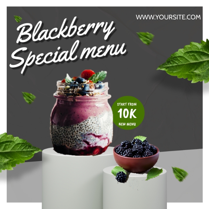 Blackberry Special Menu Message Instagram template