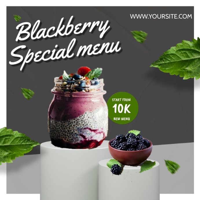 Blackberry Special Menu Instagram na Post template