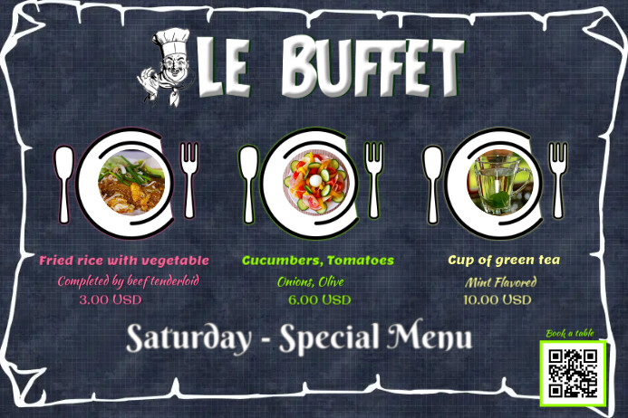 Tafel Restaurant Speisekarte Flyer Vorlage Postermywall