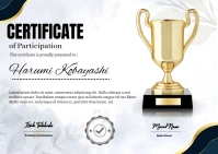 BLACKGOLD Minimalis Sertifikat Prestasi Postcard template