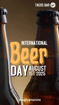 BlackNeon International Beer Day Video  Digital Display (9:16) template