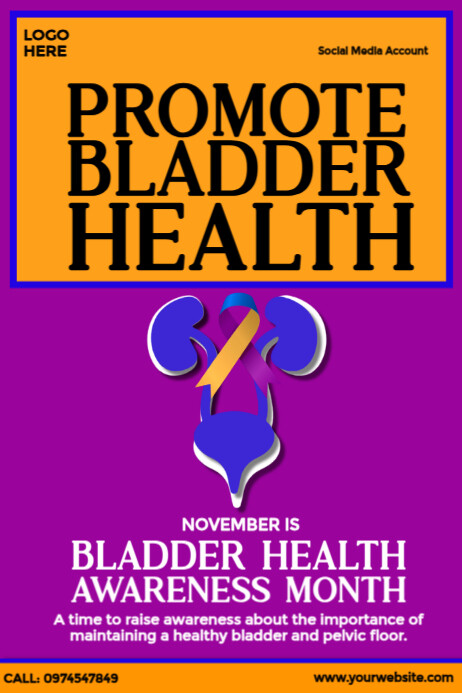 Bladder Health Month Poster Template | PosterMyWall