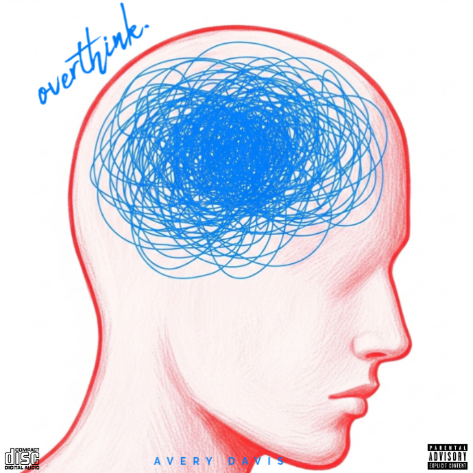 Plantilla de Blanc Abstrait Overthinking Pochette d'album | PosterMyWall