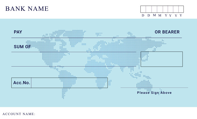 Cheque Paper Design BLANK BANK CHEQUE PAPER Template | PosterMyWall