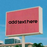 Blank Billboard with Clear Sky and City Buildings Instagram Post template