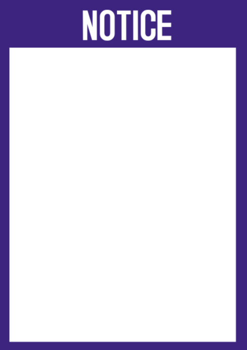 Blank Notice Sign