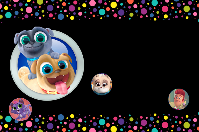 Blank Puppy Dog Pals Plakkaat template