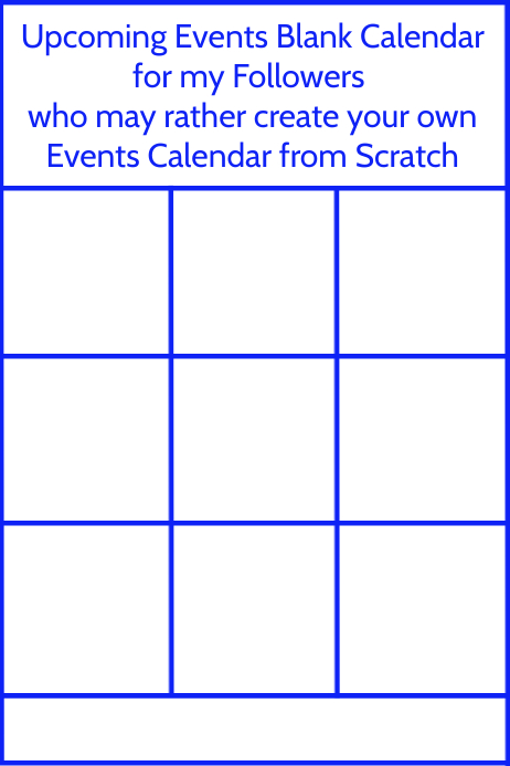 Blank Upcoming Events CALENDAR TEMPLATE | PosterMyWall
