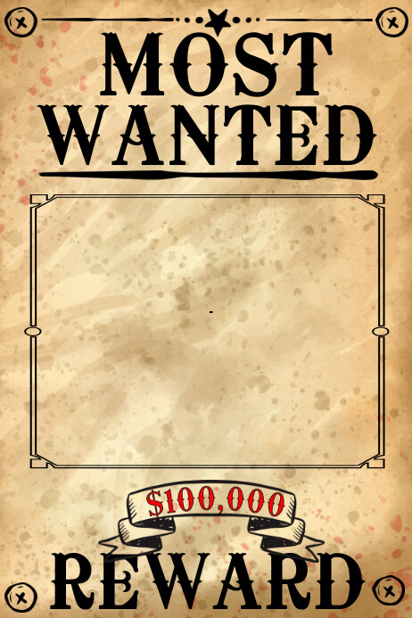 Make Your Own Wanted Poster Template