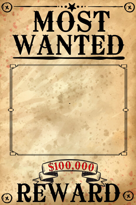 Blank Wanted Poster Template PosterMyWall Blank Wanted Poster Template PosterMyWall