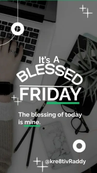 Blessed Friday งานแสดงผลงานแบบดิจิทัล (9:16) template