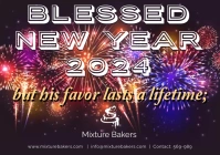 BLESSED NEW YEAR 2024 HIS FABOUR LASTS A LIFE A5 template