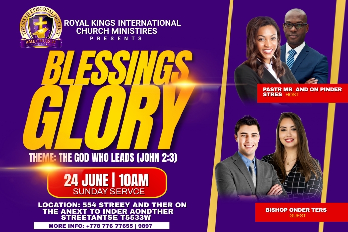 Blessing Roya blessing glory Template | PosterMyWall