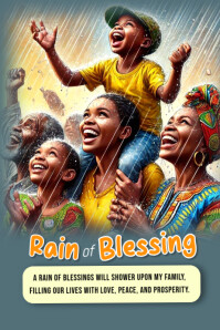RAIN OF BLESSINGS Template | PosterMyWall