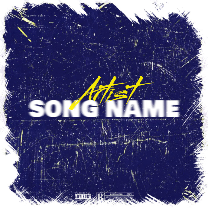 Blue Rapper Cover bleu Album Cover music art trap mixtape rap Template | PosterMyWall