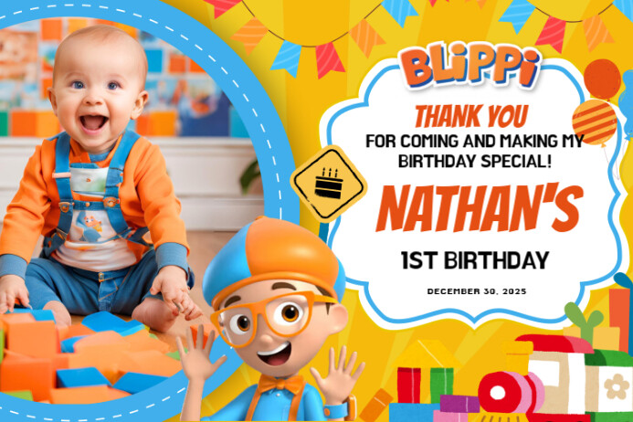 Copy of Blippi Theme Ref Magnet Layout | PosterMyWall