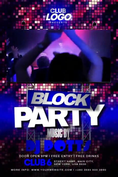 Block Party Text Block Party Template | PosterMyWall