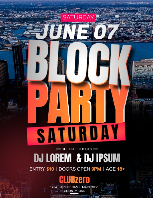 Copy of block party | PosterMyWall