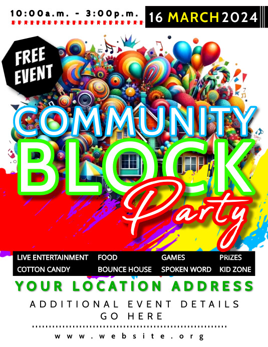 Block Party Template | PosterMyWall