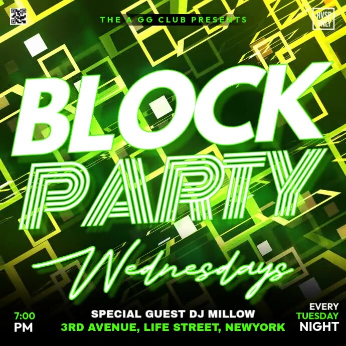 Block Party Text Block Party Event Template | PosterMyWall
