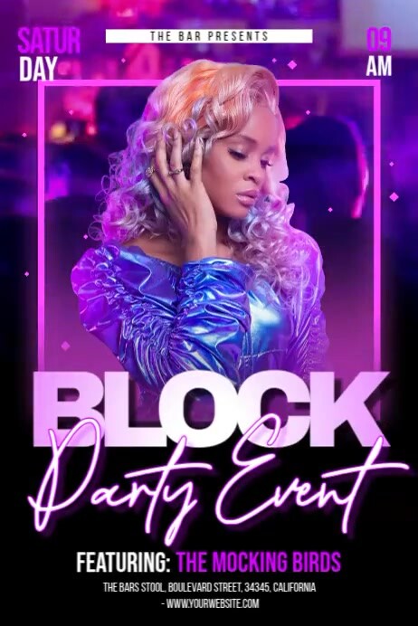 Block Screening Event Invite Block Party Event Template | PosterMyWall