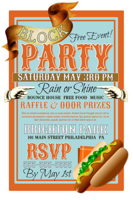 Sjabloon Block Party Postermywall
