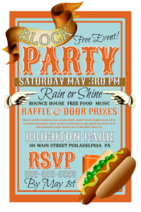 16 920 customizable design templates for block party postermywall street party flyer