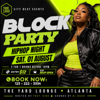Black Hip Hop Night Party Post Instagram Template