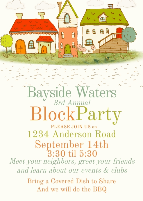 Block Party Invitation Template PosterMyWall