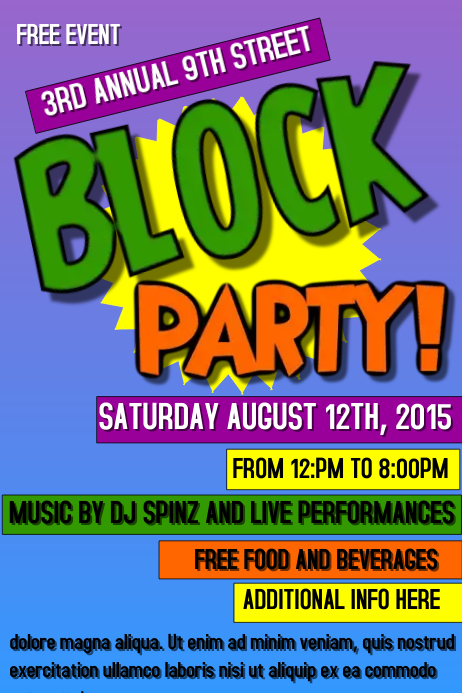 Copy Of BLOCK PARTY PosterMyWall Copy Of BLOCK PARTY PosterMyWall