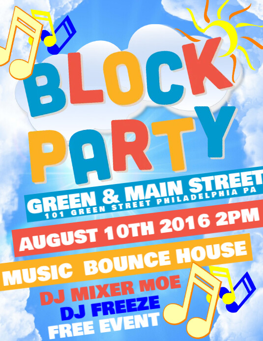Block Party Text Block Party Template | PosterMyWall
